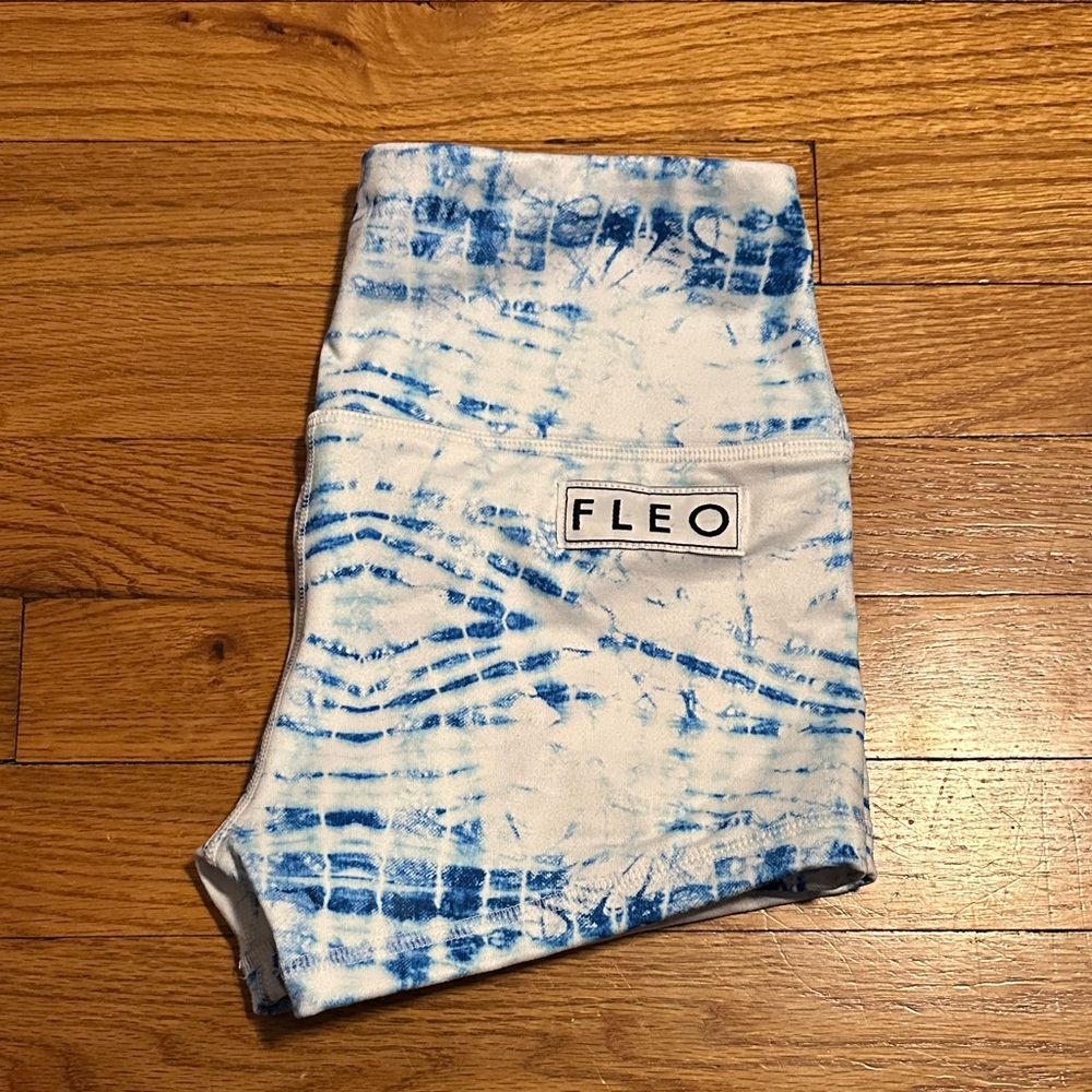 Fleo White and Blue Patterned Shorts